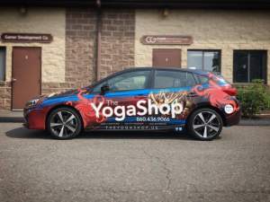 Yoga Shop vehicle wrap courtesy of Cuadgraphics
