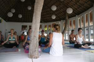 Yoga class in Tulum