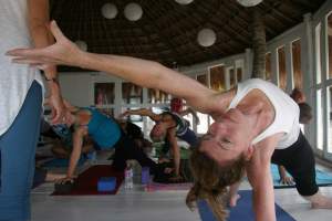 Yoga class in tulum